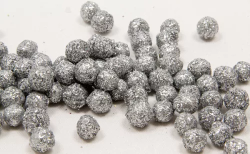 Photo du produit Mini boules pailletées argentées 8 mm 10 gr