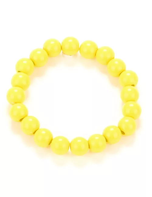 Photo du produit Bracelet perles jaune adulte