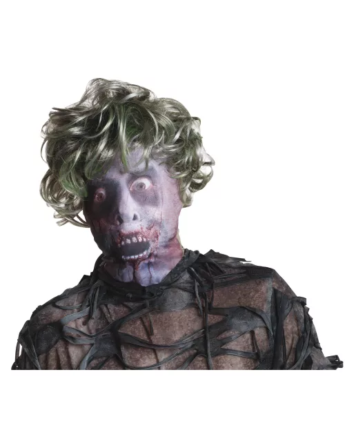 Photo du produit Cagoule zombie avec perruque adulte Halloween