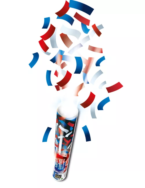 Photo du produit Canon à confettis rectangle tricolore