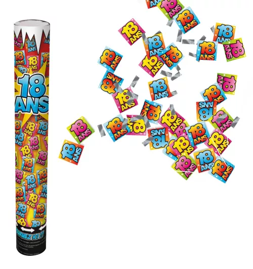 Photo du produit Canon confettis anniversaire 18 ans
