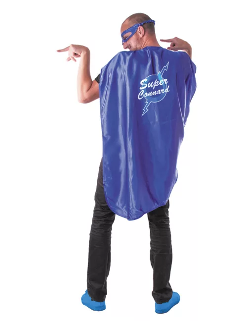Photo du produit Cape et masque humoristique Super connard adulte