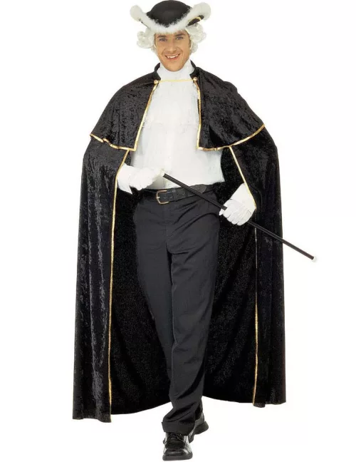 Photo du produit Cape séducteur vénitien avec jabot noir adulte