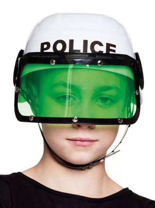 Photo du produit Casque police blanc enfant