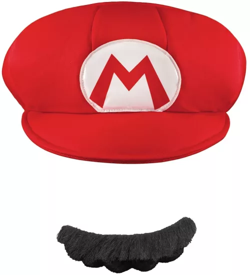 Photo du produit Casquette et Moustache Mario Adulte