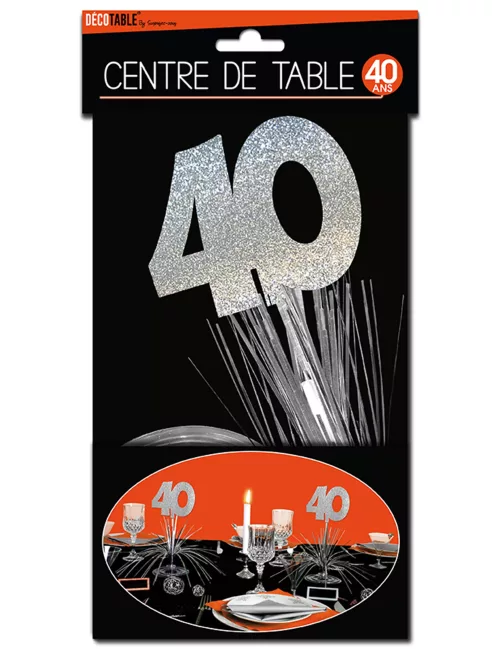 Photo du produit Centre de table 40 ans argent