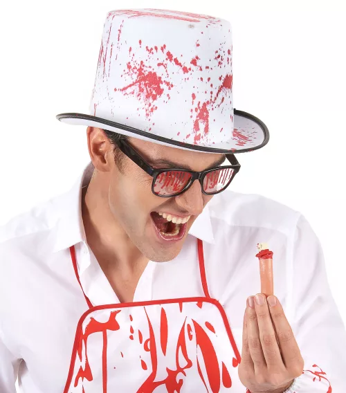 Photo du produit Chapeau blanc taché de sang adulte Halloween