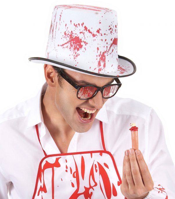 Photo du produit Chapeau blanc taché de sang adulte Halloween