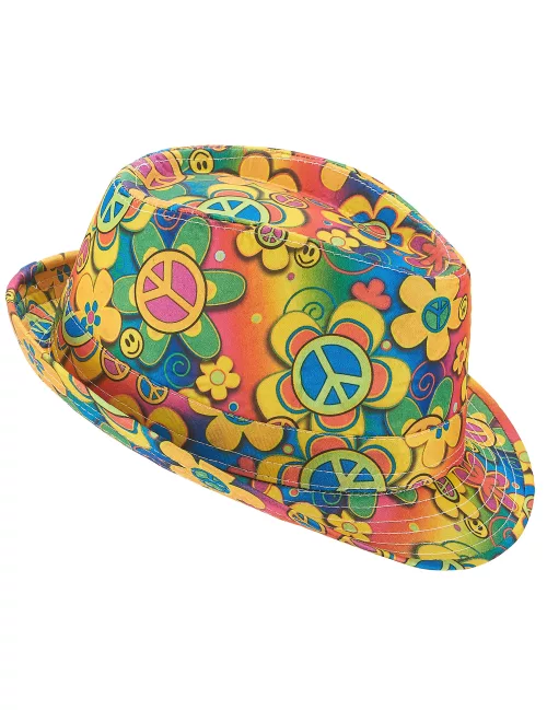 Photo du produit Chapeau borsalino hippie à fleurs adulte