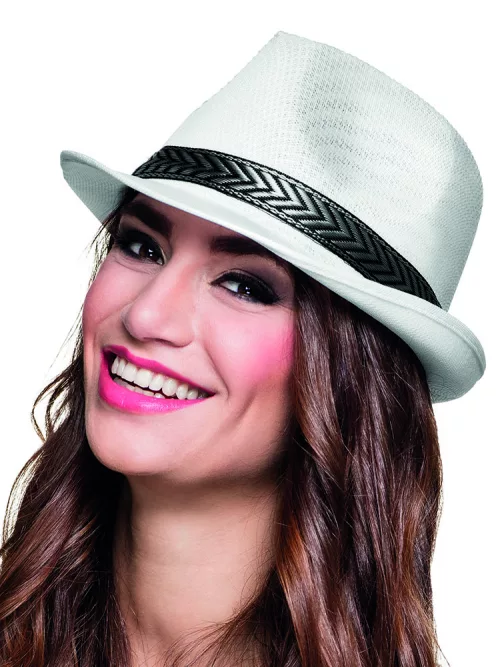 Photo du produit Chapeau borsalino trilby blanc adulte