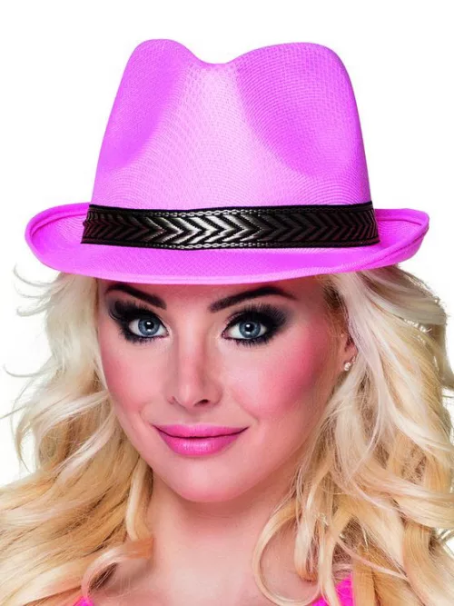 Photo du produit Chapeau borsalino trilby rose adulte