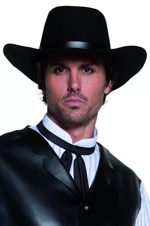 Photo du produit Chapeau de cowboy noir luxe adulte