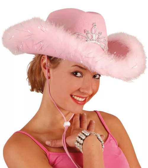 Photo du produit Chapeau cowgirl rose femme