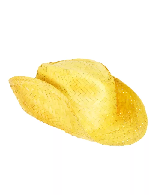 Photo du produit Chapeau de paille Western jaune adulte
