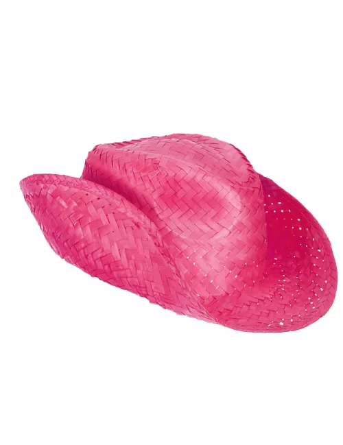 Photo du produit Chapeau de paille Western Rose adulte