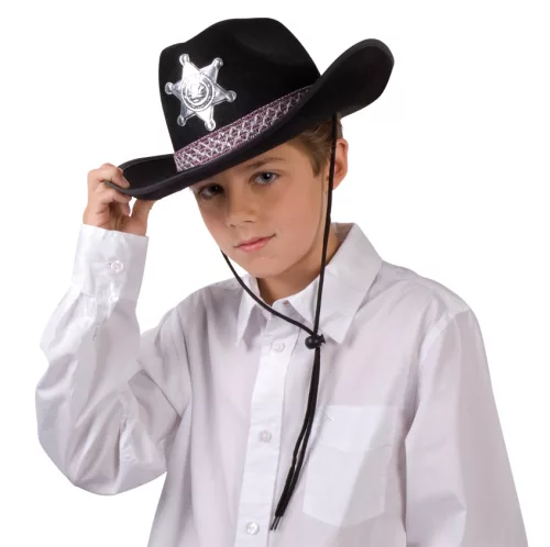 Photo du produit Chapeau shérif noir garçon