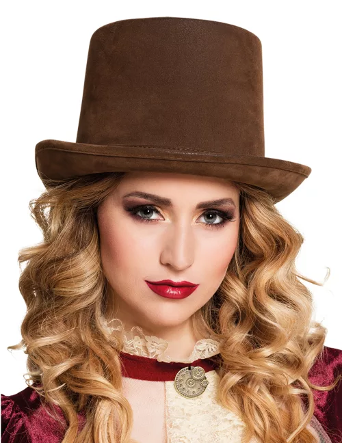 Photo du produit Chapeau haut de forme marron adulte Steampunk
