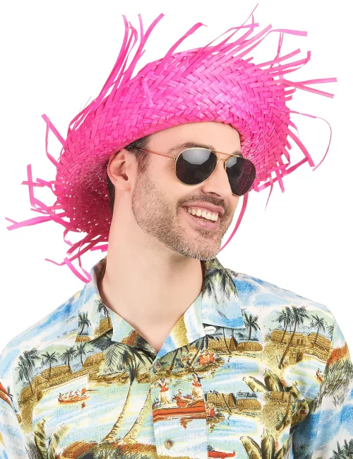 Photo du produit Chapeau Hawaï rose adulte