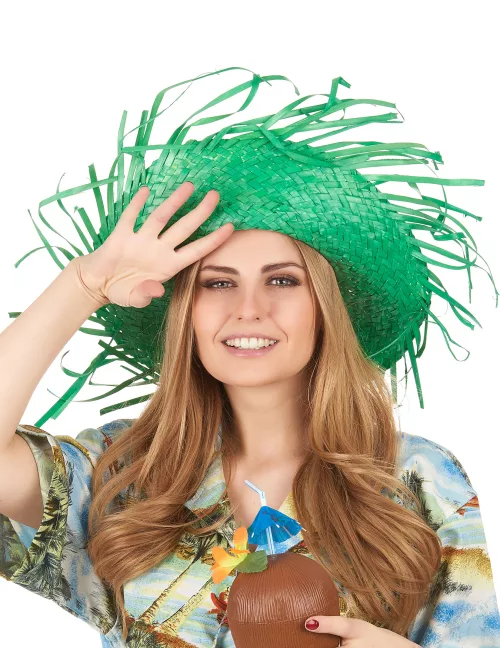 Photo du produit Chapeau Hawaï vert adulte