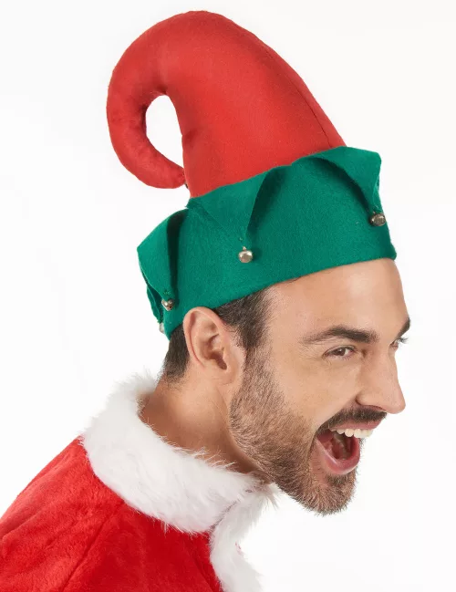 Photo du produit Chapeau lutin avec grelots Noël adulte