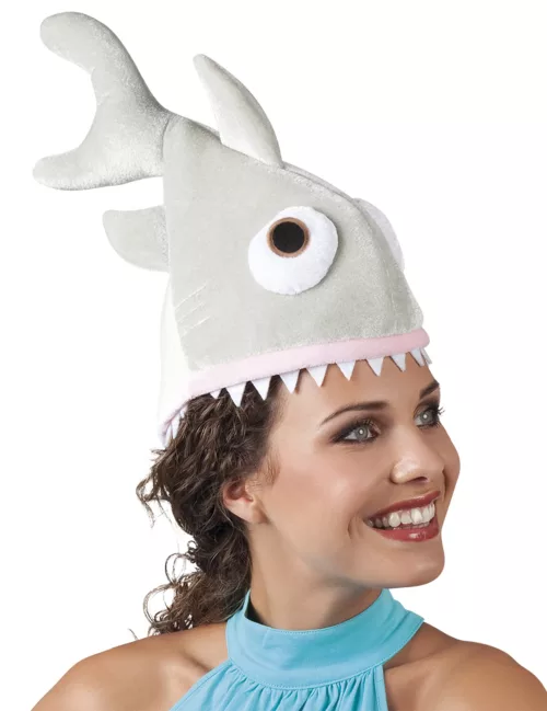Photo du produit Chapeau petit requin en peluche adulte