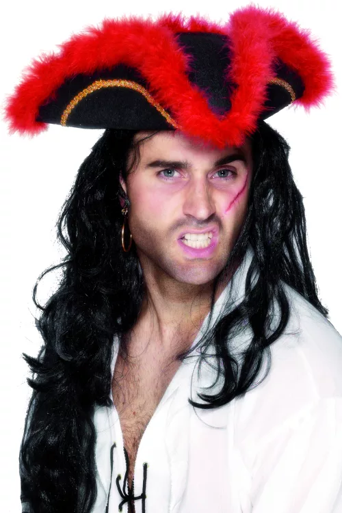 Photo du produit Chapeau pirate bordure rouge adulte