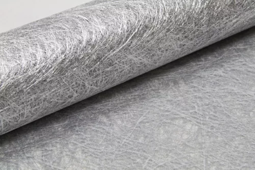 Photo du produit Chemin de table intissé métallisé argenté 5 m