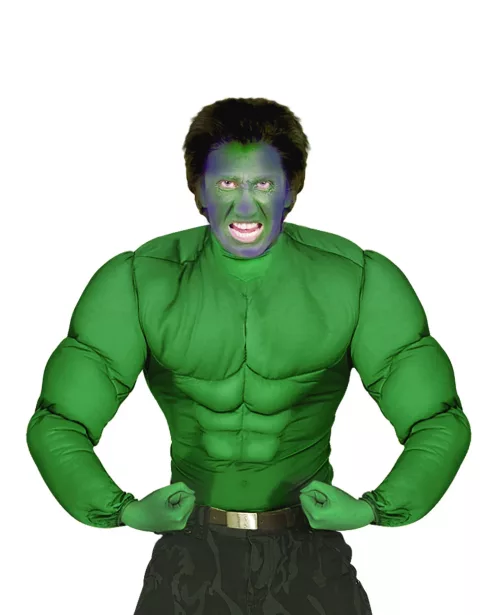 Photo du produit Chemise muscles verts adulte