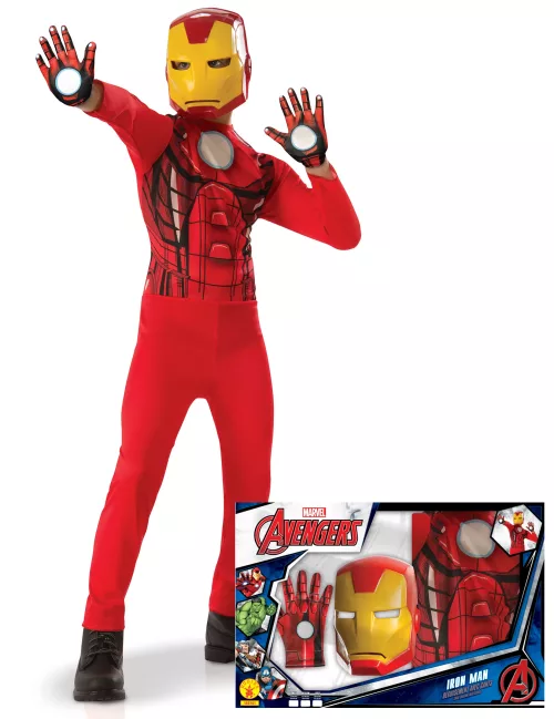 Photo du produit Coffret classique Iron Man avec gants garçon