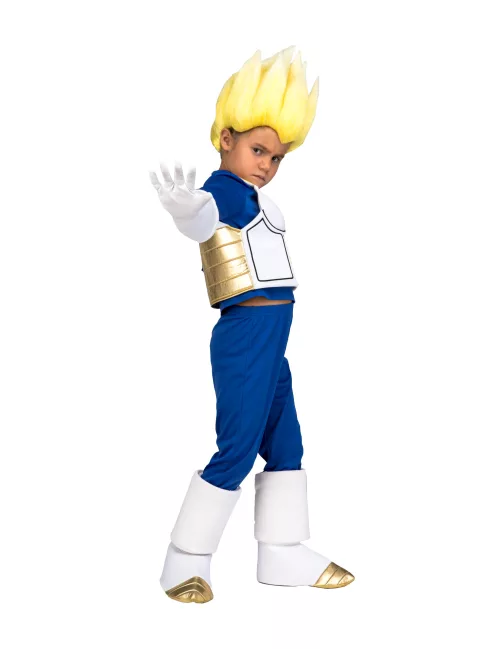 Photo du produit Coffret déguisement Super Saiyan Vegeta Dragon Ball enfant avec perruque