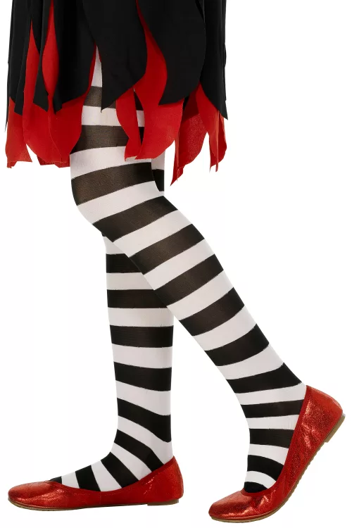 Photo du produit Collants rayés blanc et noir fille