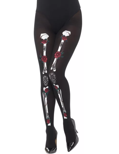 Photo du produit Collants squelette adulte Dia de los muertos