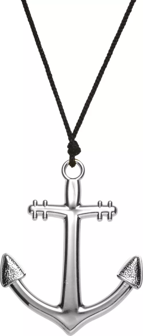 Photo du produit Collier ancre argentée adulte