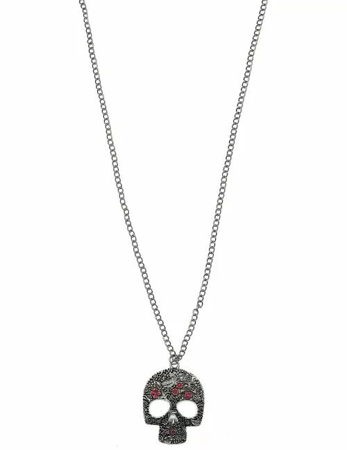 Photo du produit Collier argenté femme Dia de los muertos