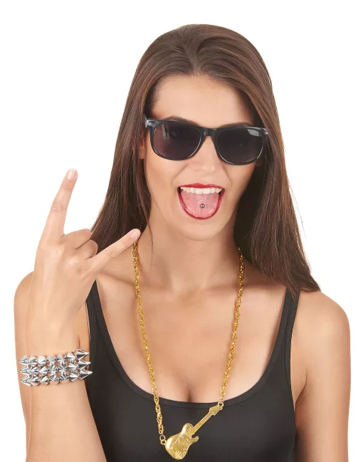 Photo du produit Collier doré guitare adulte