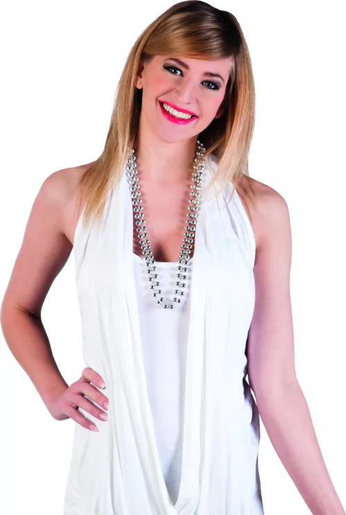 Photo du produit Collier en perles argent adulte