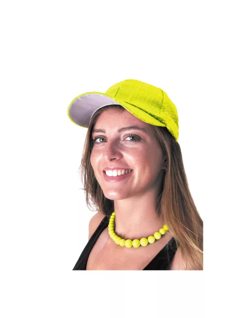 Photo du produit Collier grosses perles jaunes adulte