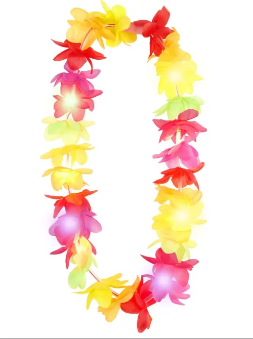 Photo du produit Collier multicolores lumineux Hawaï