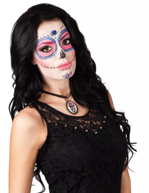 Photo du produit Collier métal squelettte femme Dia de los muertos