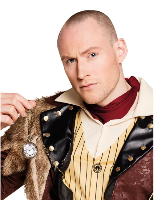 Photo du produit Collier montre de poche dorée Steampunk