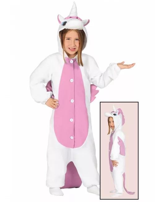 Photo du produit Combinaison licorne blanche et rose enfant