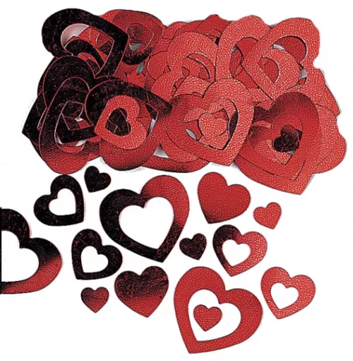 Photo du produit Confettis coeurs rouges Saint Valentin