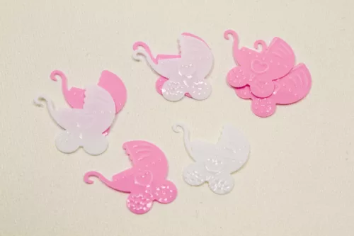 Photo du produit Confettis de table plastique landau bébé rose 10 gr