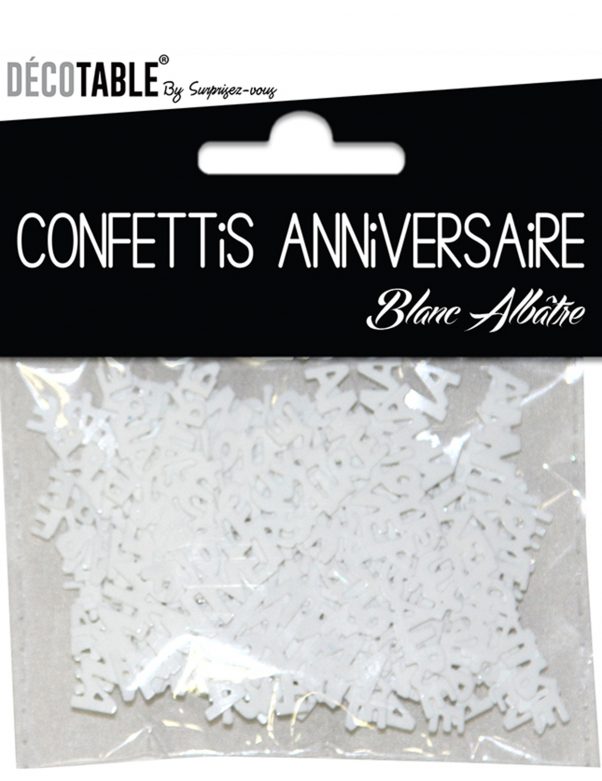 Photo du produit Confettis Joyeux Anniversaire blanc