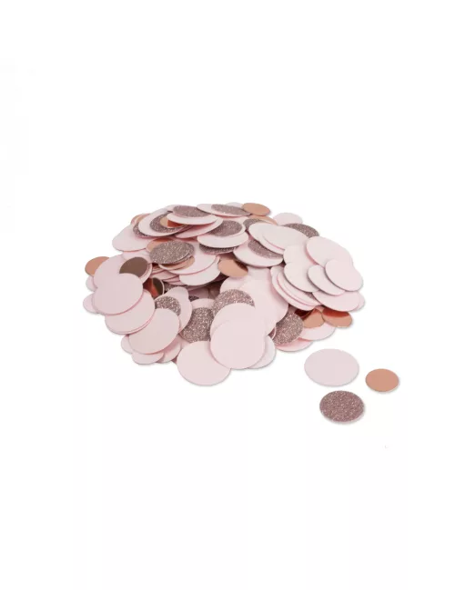 Photo du produit Confettis métal rose gold et paillettes rose 14 g