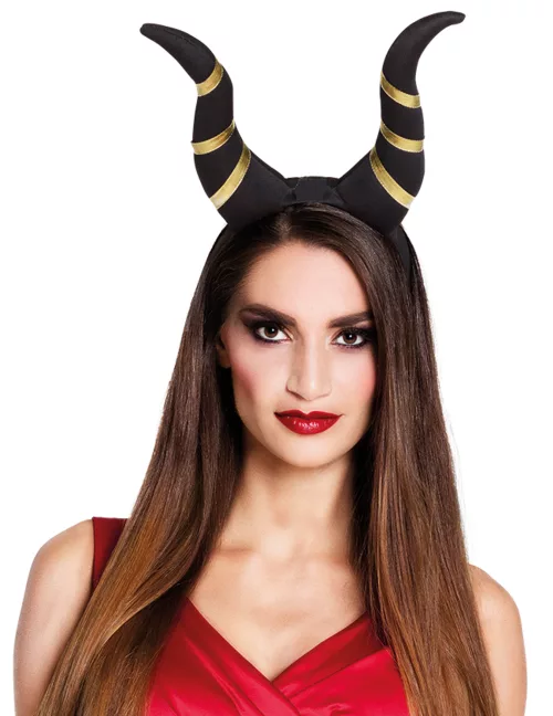 Photo du produit Cornes démoniaques noires femme Halloween