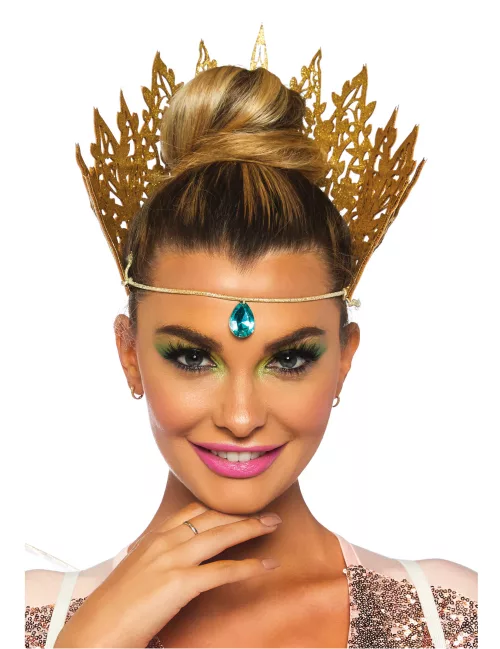 Photo du produit Couronne reine dorée sexy femme
