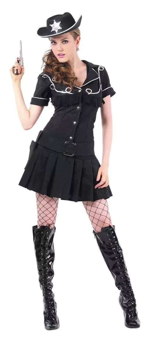 Photo du produit Déguisement cow girl femme robe noire