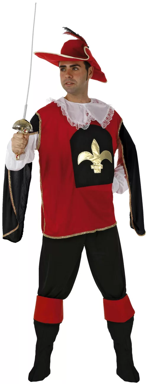 Photo du produit Déguisement mousquetaire rouge et blanc homme