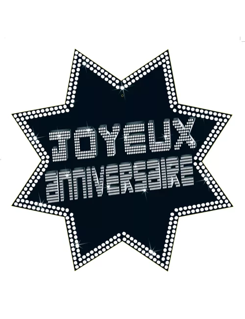 Photo du produit Cut-out étoile joyeux anniversaire VIP 34 x 32 cm